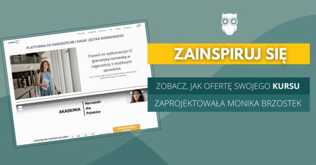 Ilustracja do: [Inspiracje] Zobacz, jak ofertę swojego kursu zaprojektowała Monika Brzostek